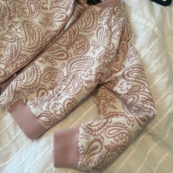 Victoria Beckham by Target Girls Brocade Zip Up Bomber Jacket Size Small - Picture 5 of 5
